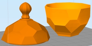 Sugar pot stl for 3D printing